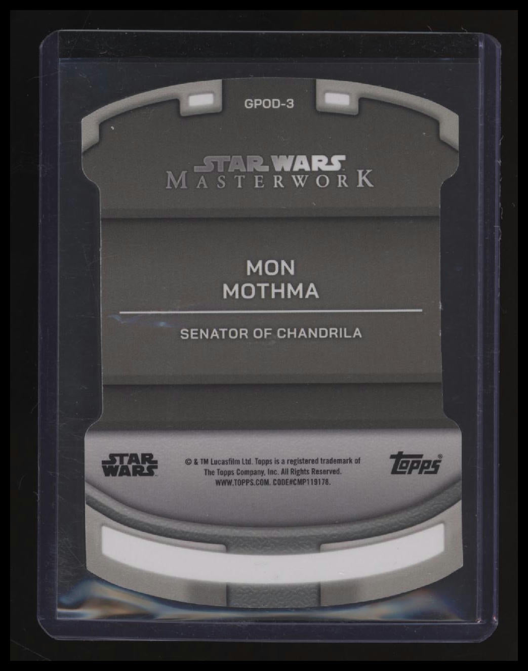 2025 Topps Star Wars Masterwork Mon Mothma Galactic Die-Cut Pods #/25