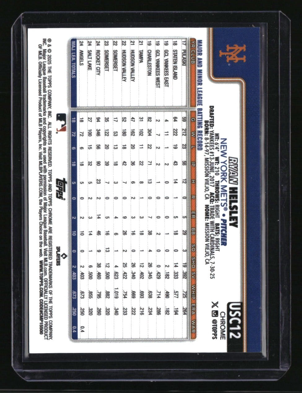 2025 Topps Chrome Update Ryan Helsley White Refractors #/30