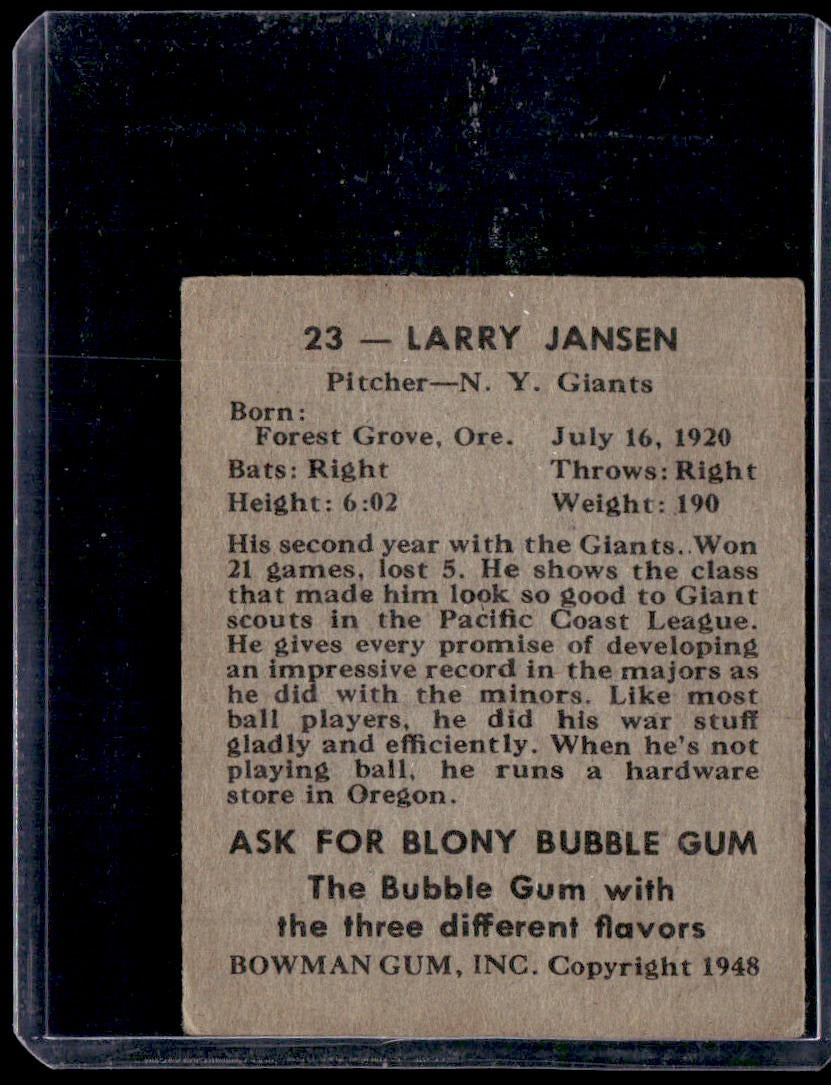 1948 Bowman Larry Jansen