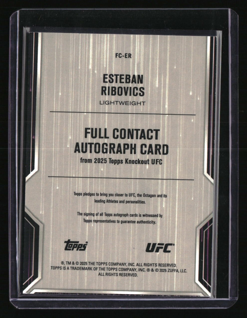 2025 Topps Knockout UFC Esteban Ribovics Full Contact Autographs #/299