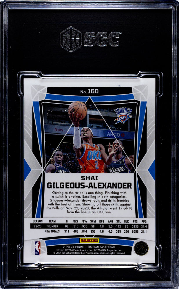 2023-24 Obsidian Shai Gilgeous-Alexander Electric Etch Reggae Flood SGC 10