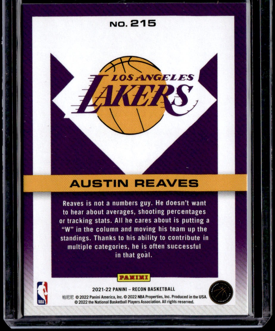 2021-22 Panini Recon Austin Reaves Holo Blue #/99