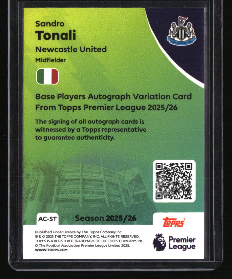 2025-26 Topps Premier League Sandro Tonali Autographs