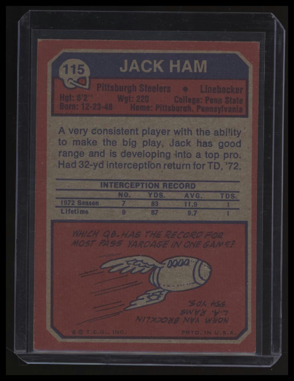 1973 Topps Jack Ham