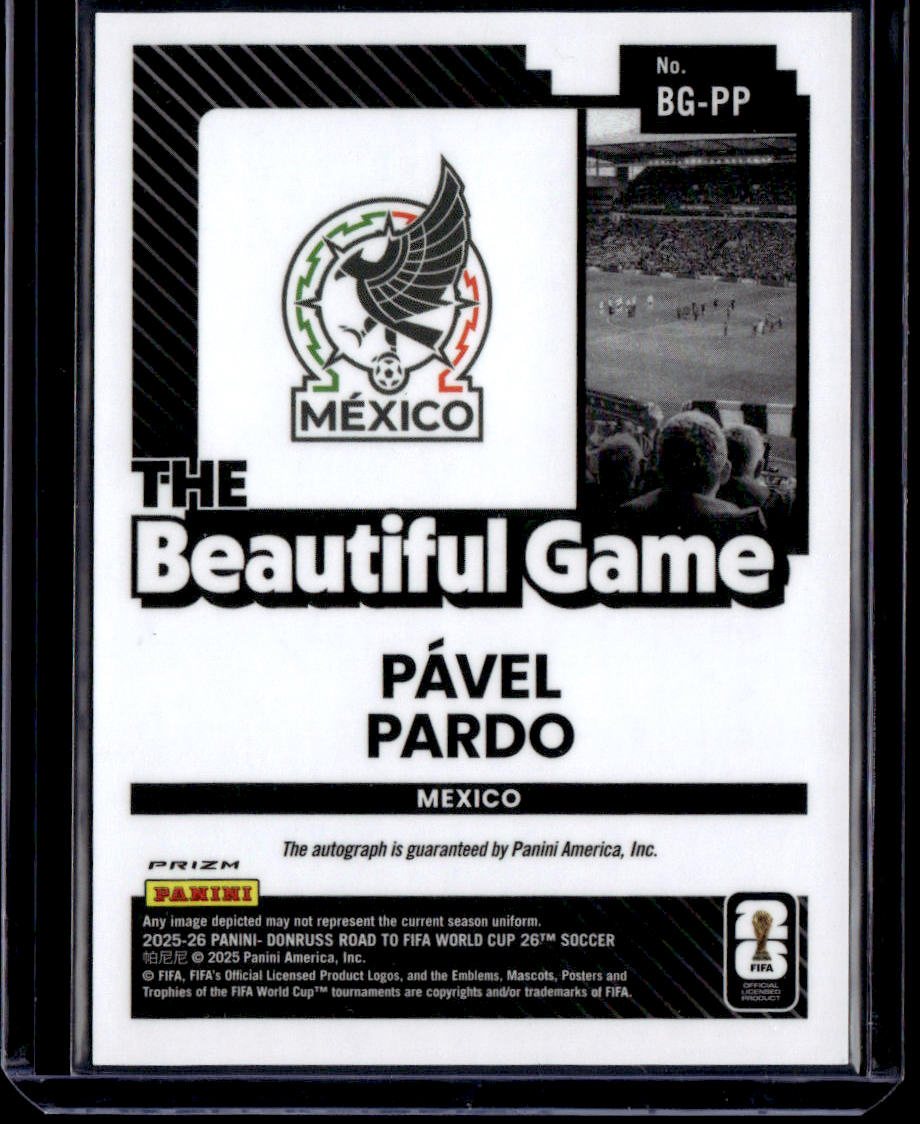 2025-26 Road to FIFA World Cup Pavel Pardo Beautiful Game Auto Pink Velocity