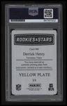 2018 Panini Rookies & Stars Derrick Henry Printing Plates Yellow #/1