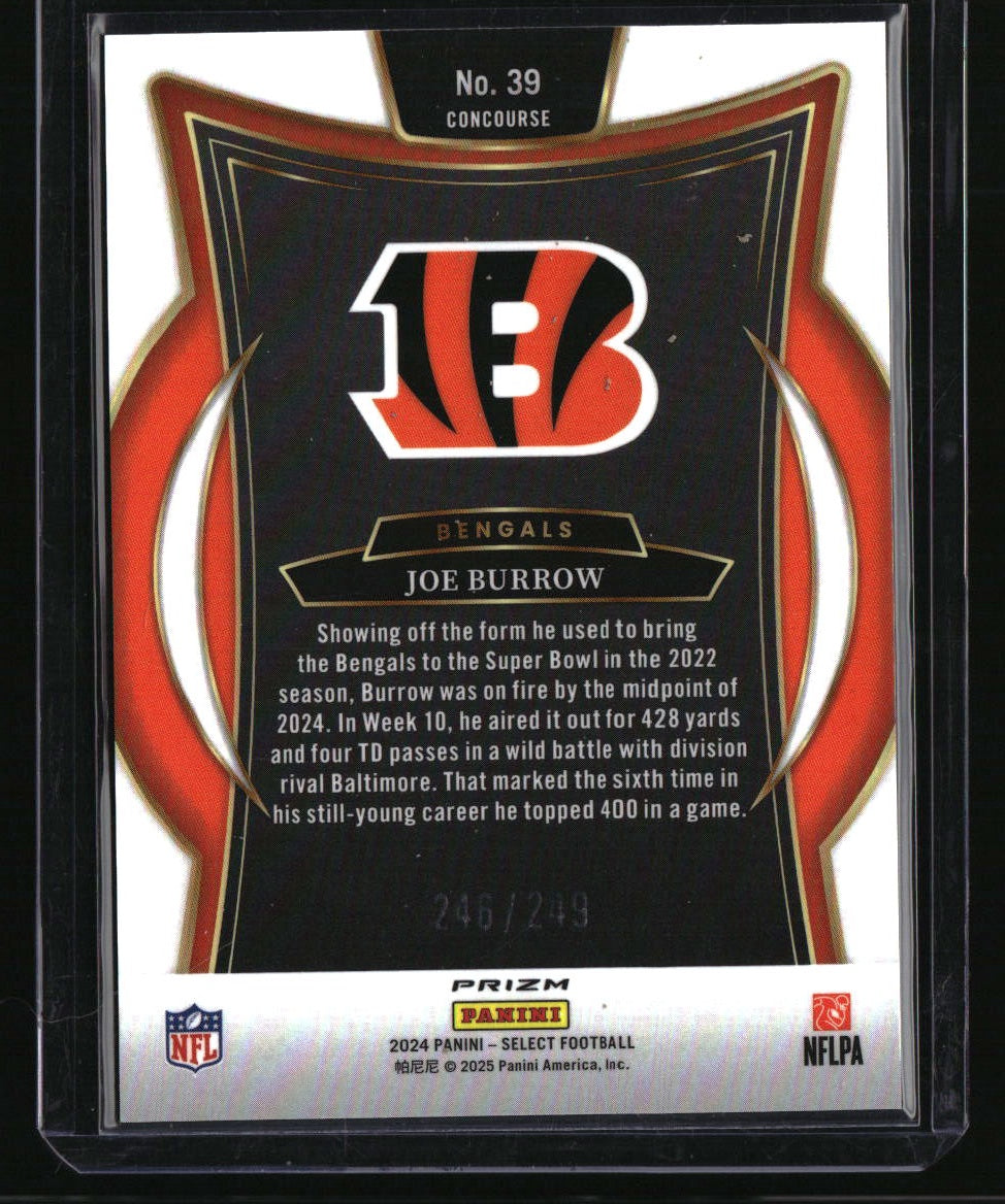 2024 Panini Select Joe Burrow Blue Prizm #/249