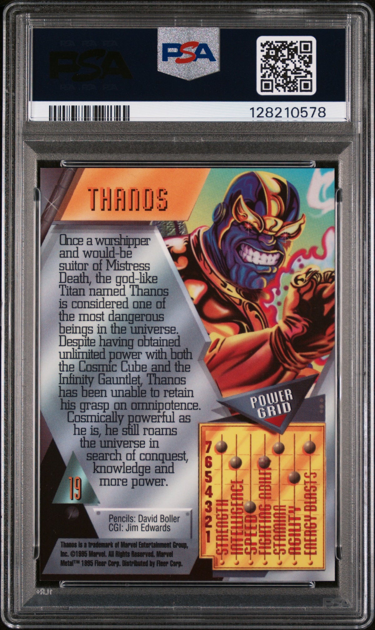 1995 Marvel Metal Thanos PSA 9