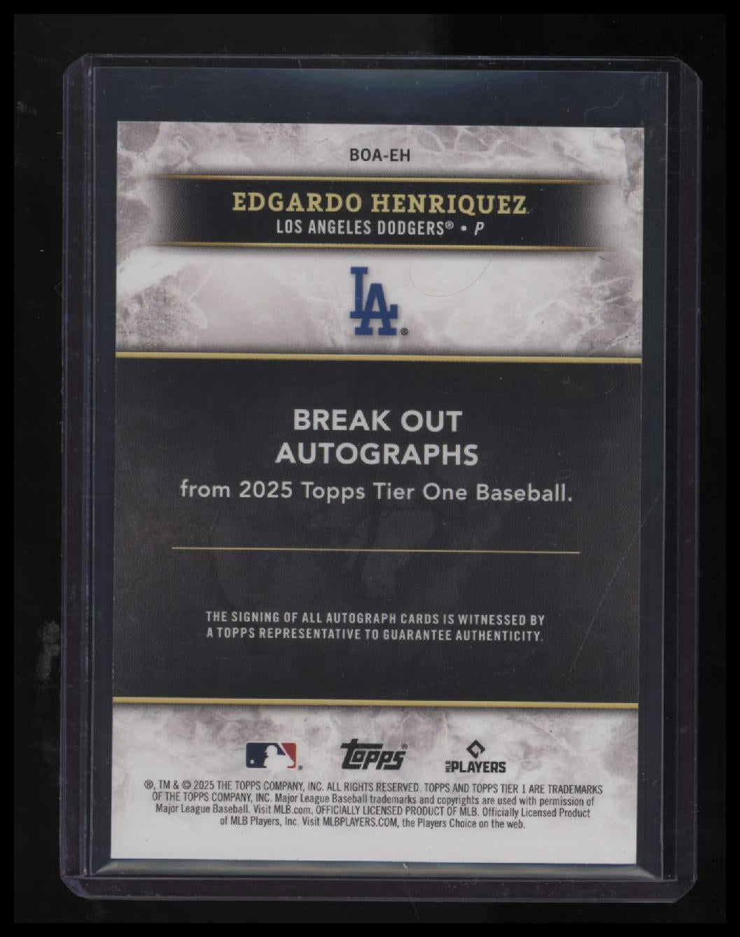 2025 Topps Tier One Edgardo Henriquez Break Out Autographs #/299