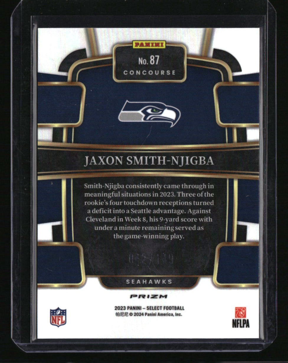2023 Panini Select Jaxon Smith-Njigba Maroon Prizms #/149