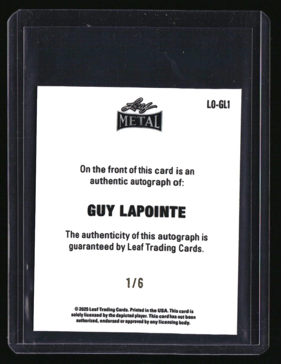 2025 Leaf Metal Legends - 1948 Mini Shimmer Orange Guy Lapointe #/6