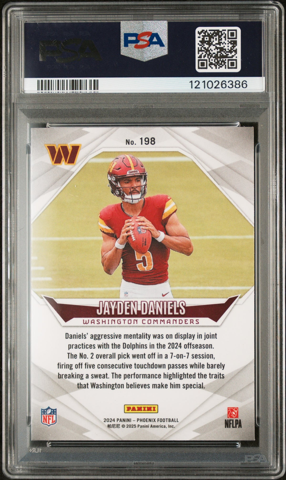 2024 Panini Phoenix Jayden Daniels PSA 10