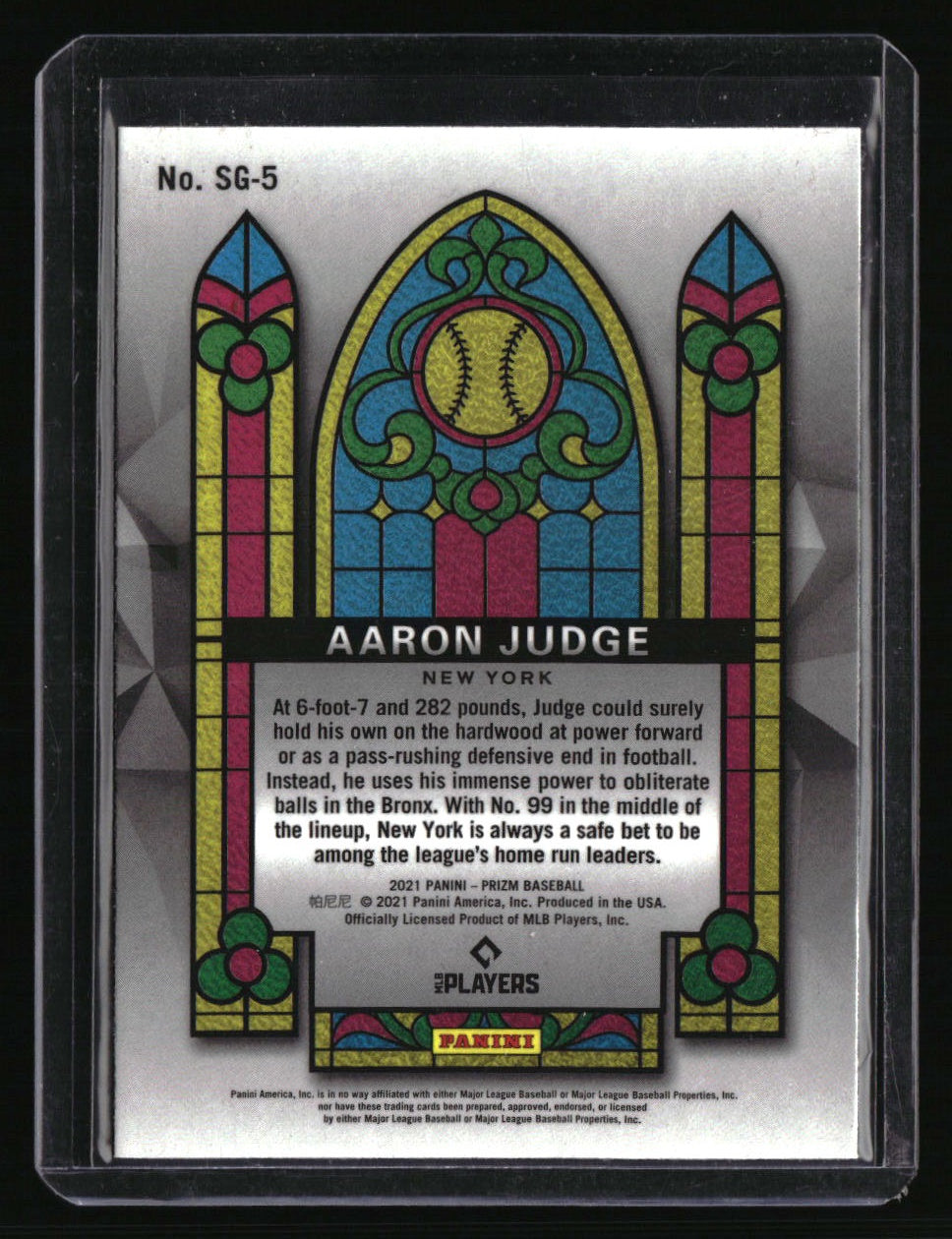 2021 Panini Prizm Aaron Judge Stained Glass