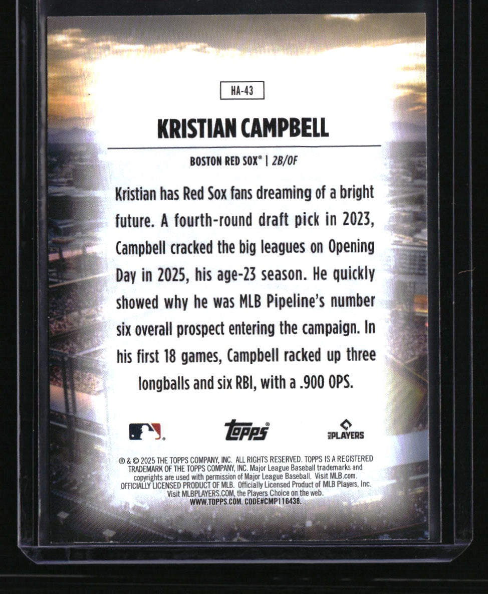 2025 Topps Update Kristian Campbell Homefield Advantage