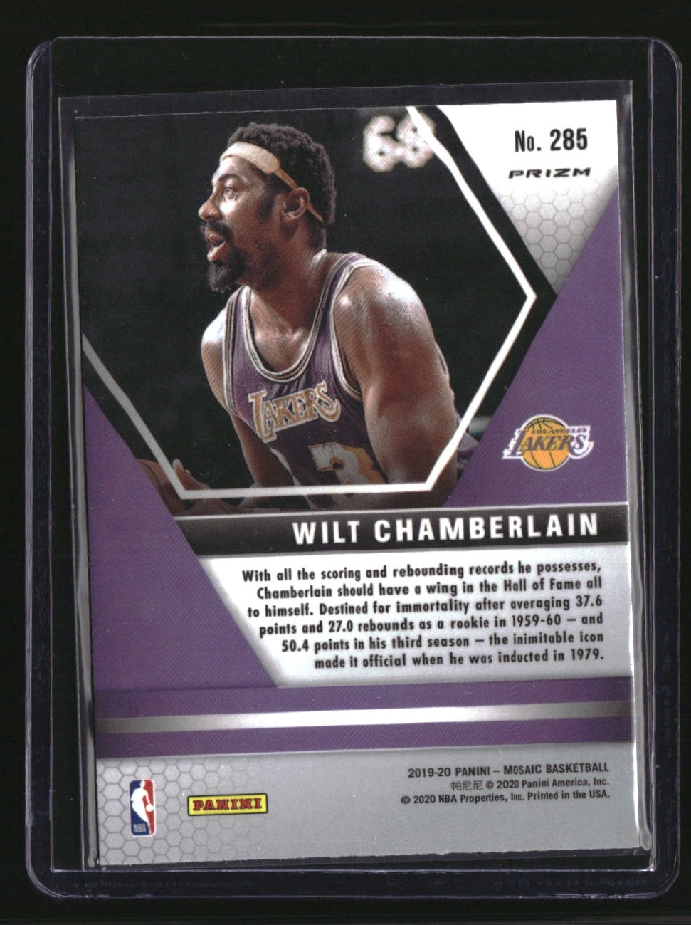 2019-20 Panini Mosaic Wilt Chamberlain Genesis