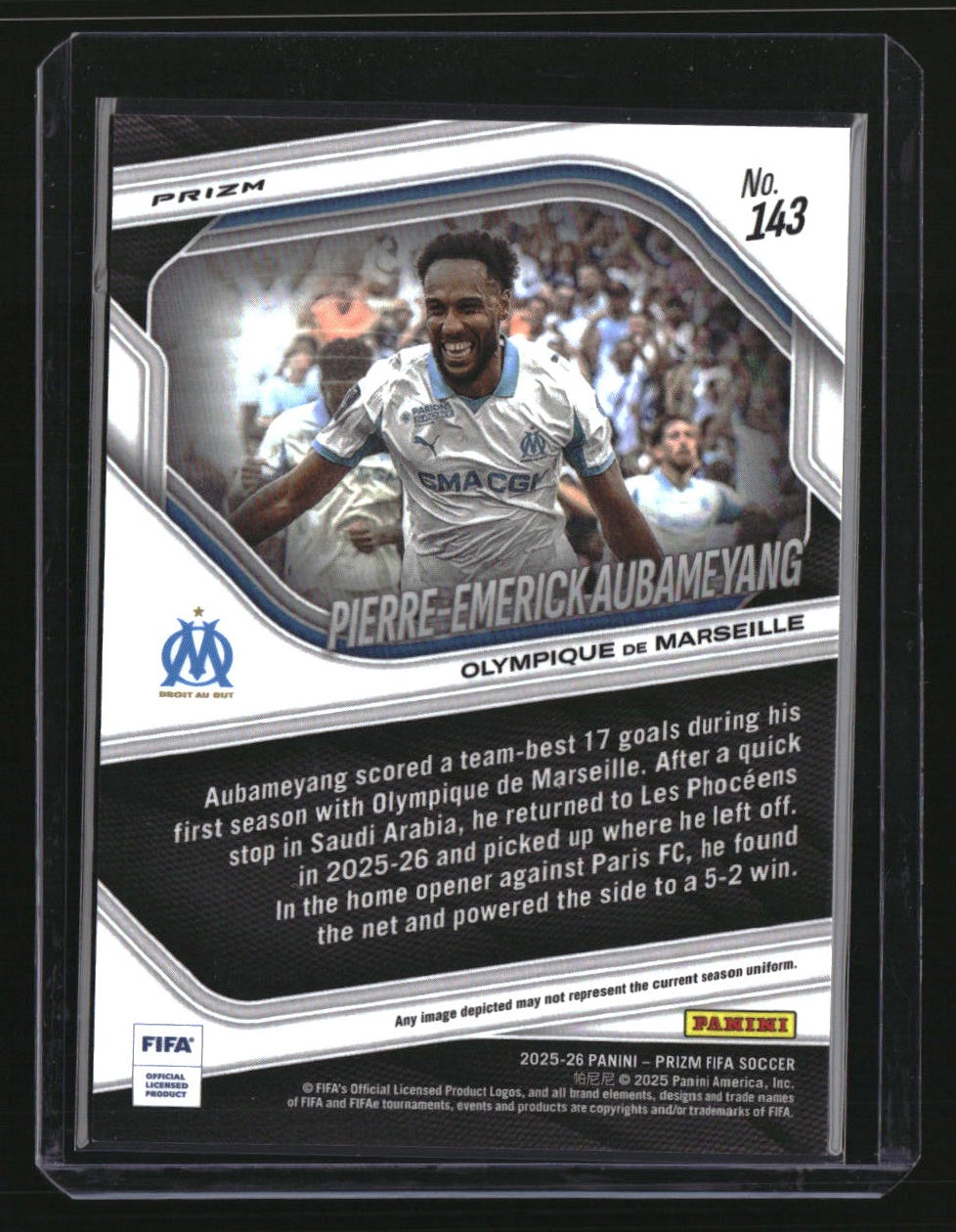 2025-26 Panini Prizm FIFA Pierre-Emerick Aubameyang Soccer Ball Prizms