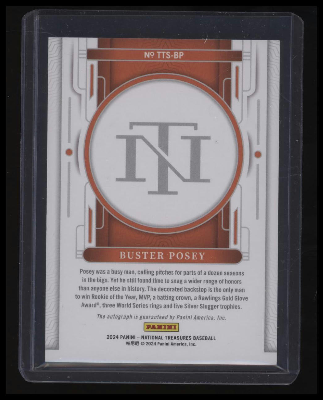 2024 Panini National Treasures Buster Posey Timeless Talents Signatures #/25