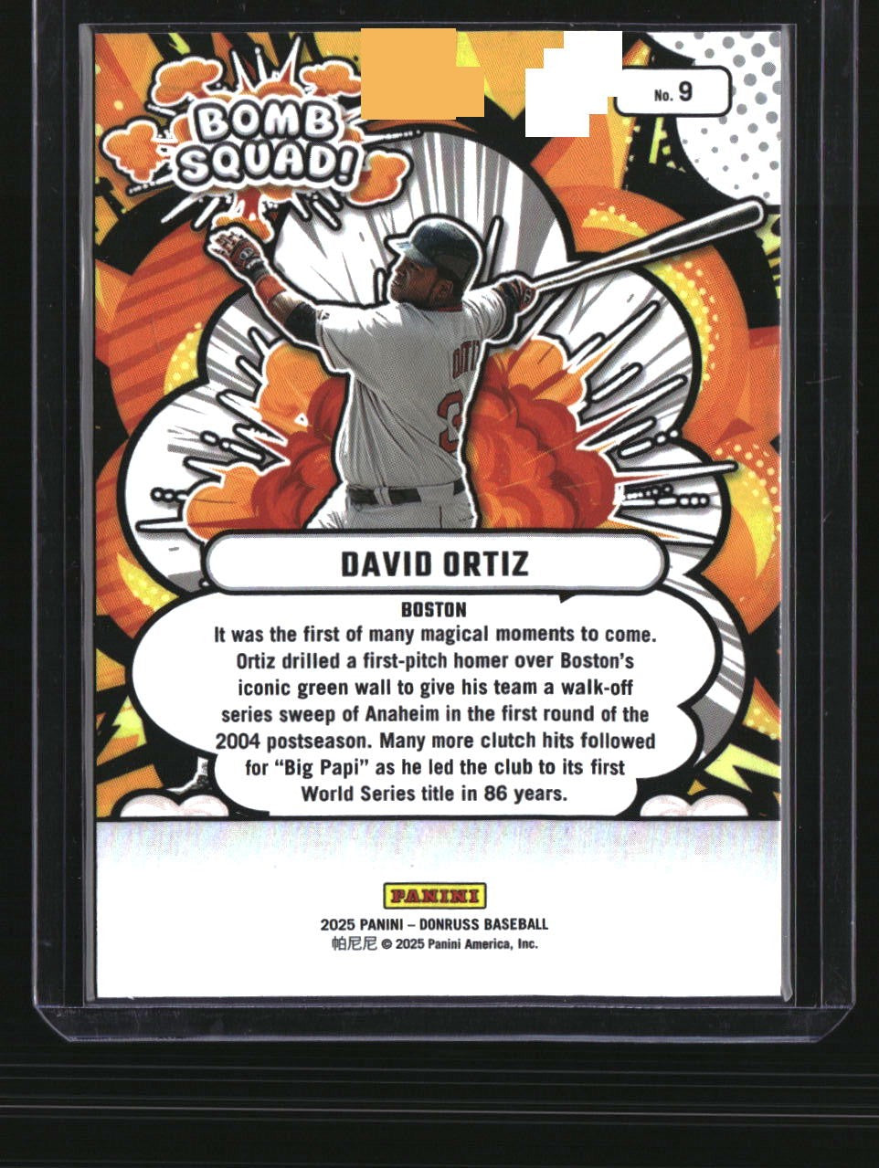 2025 Donruss David Ortiz Bomb Squad Blue Xplosion #/49