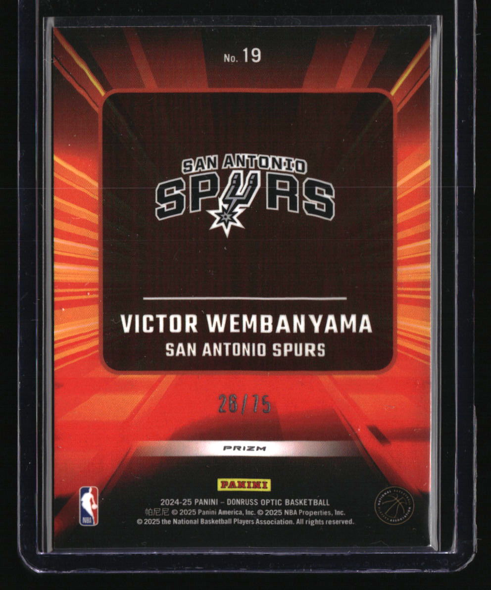 2024-25 Donruss Optic Victor Wembanyama Express Lane Red Shimmer #/75