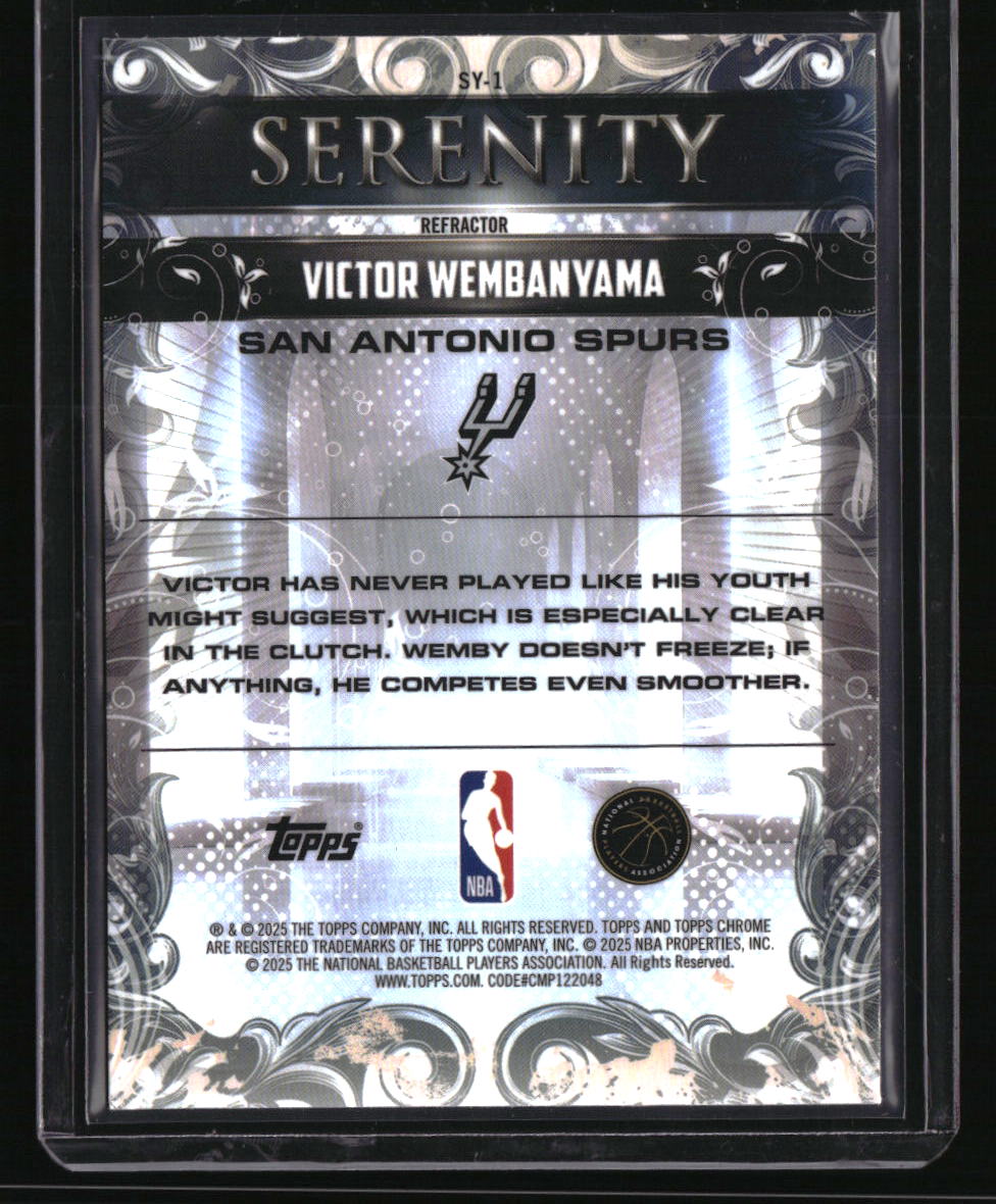 2025-26 Topps Chrome Victor Wembanyama Serenity Refractor