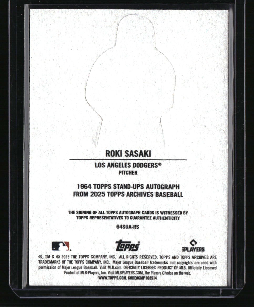 2025 Topps Archives Roki Sasaki 1964 Topps Stand-Ups Autographs