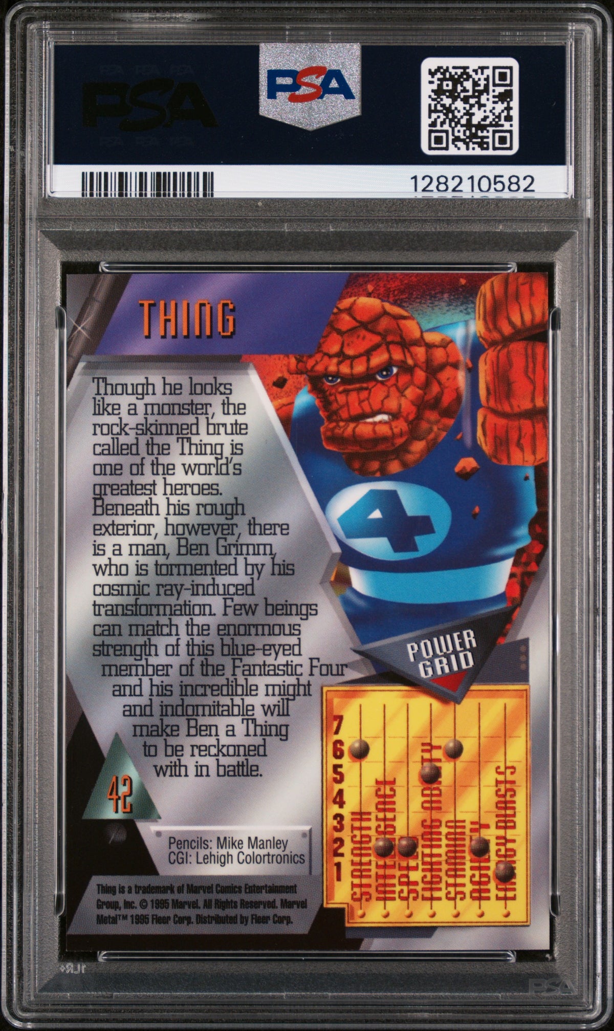 1995 Marvel Metal Thing PSA 9