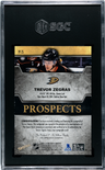 2021-22 Skybox Metal Univ. Trevor Zegras Premium Prospects Auto Sapphire SGC 8.5