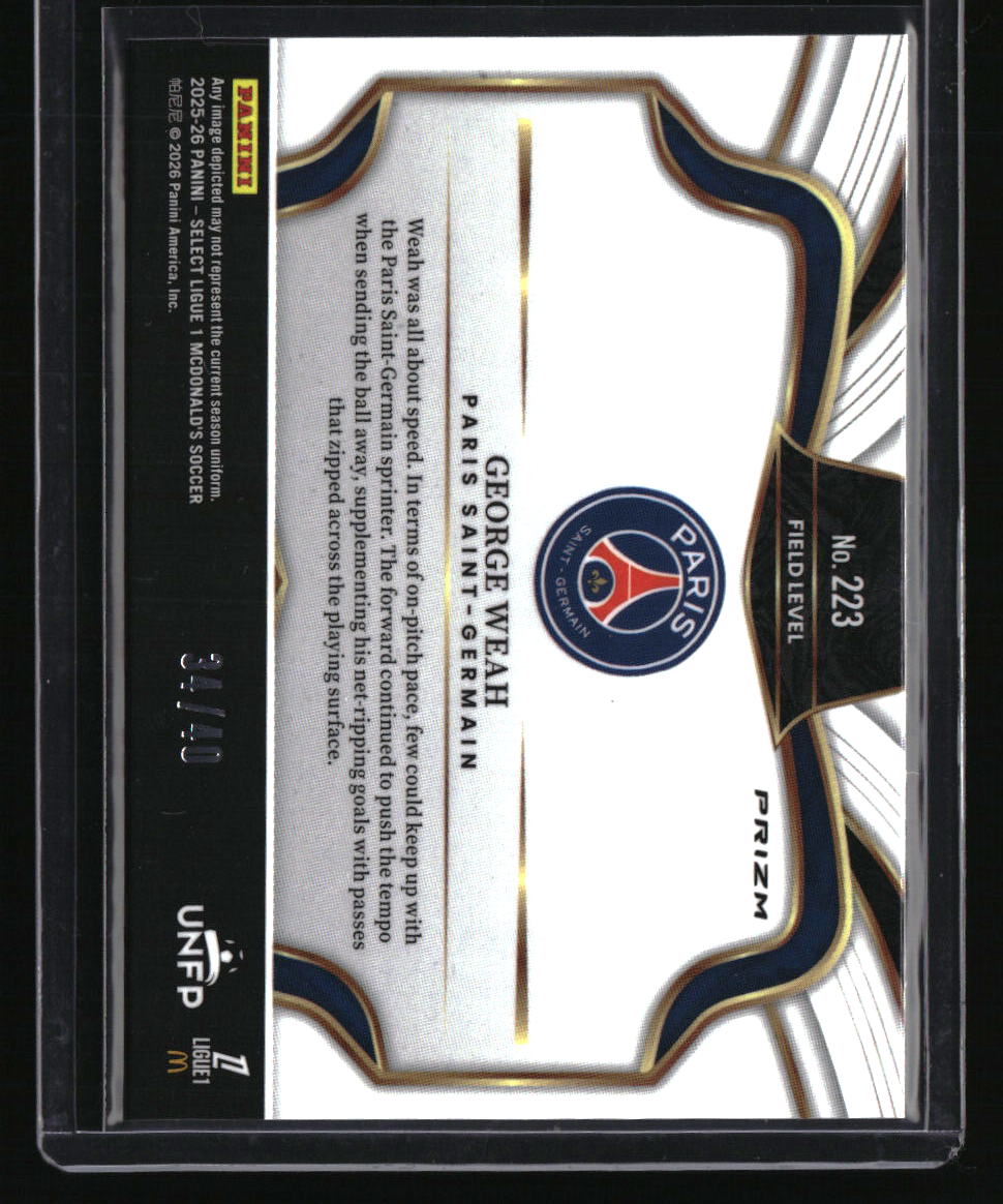 2025-26 Panini Select Ligue 1 George Weah Blue #/40