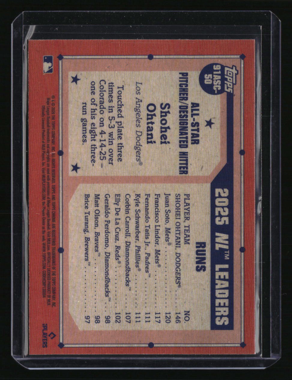 2026 Topps Shohei Ohtani 35th Anniversary Chrome All-Stars (Series Two)
