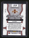 2025 Panini Prizm Draft Picks Jayden Higgins Signing Day Orange Pulsar #/75
