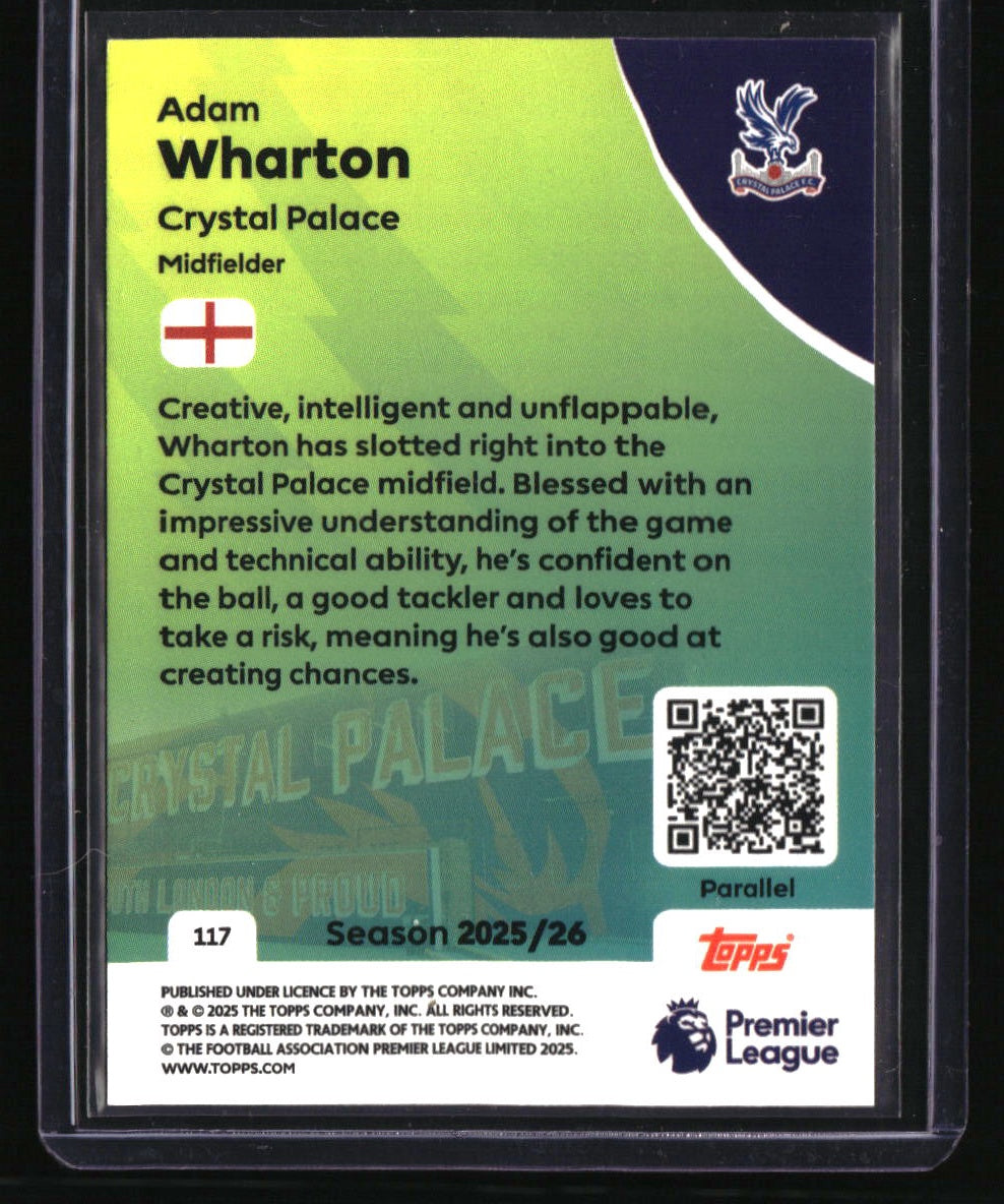 2025-26 Topps Premier League Adam Wharton Orange Rainbow Foil #/25