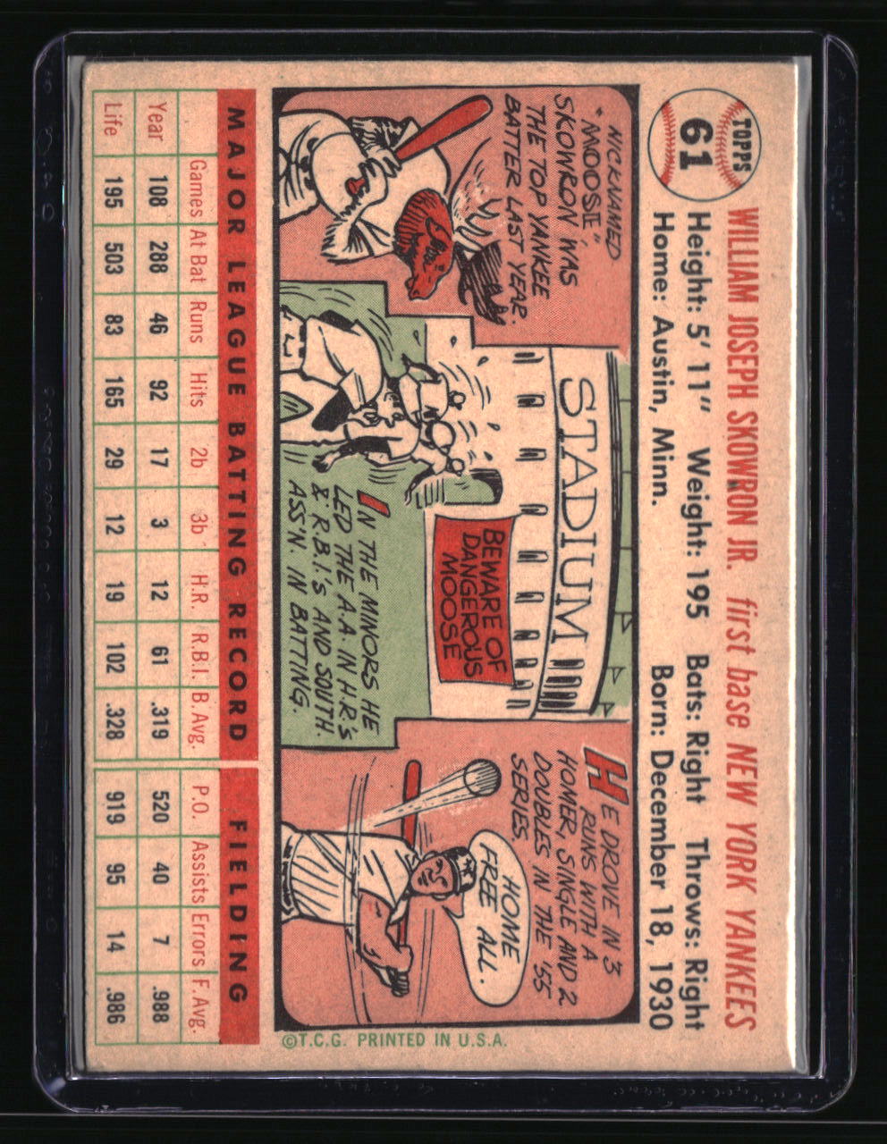 1956 Topps Bill Skowron