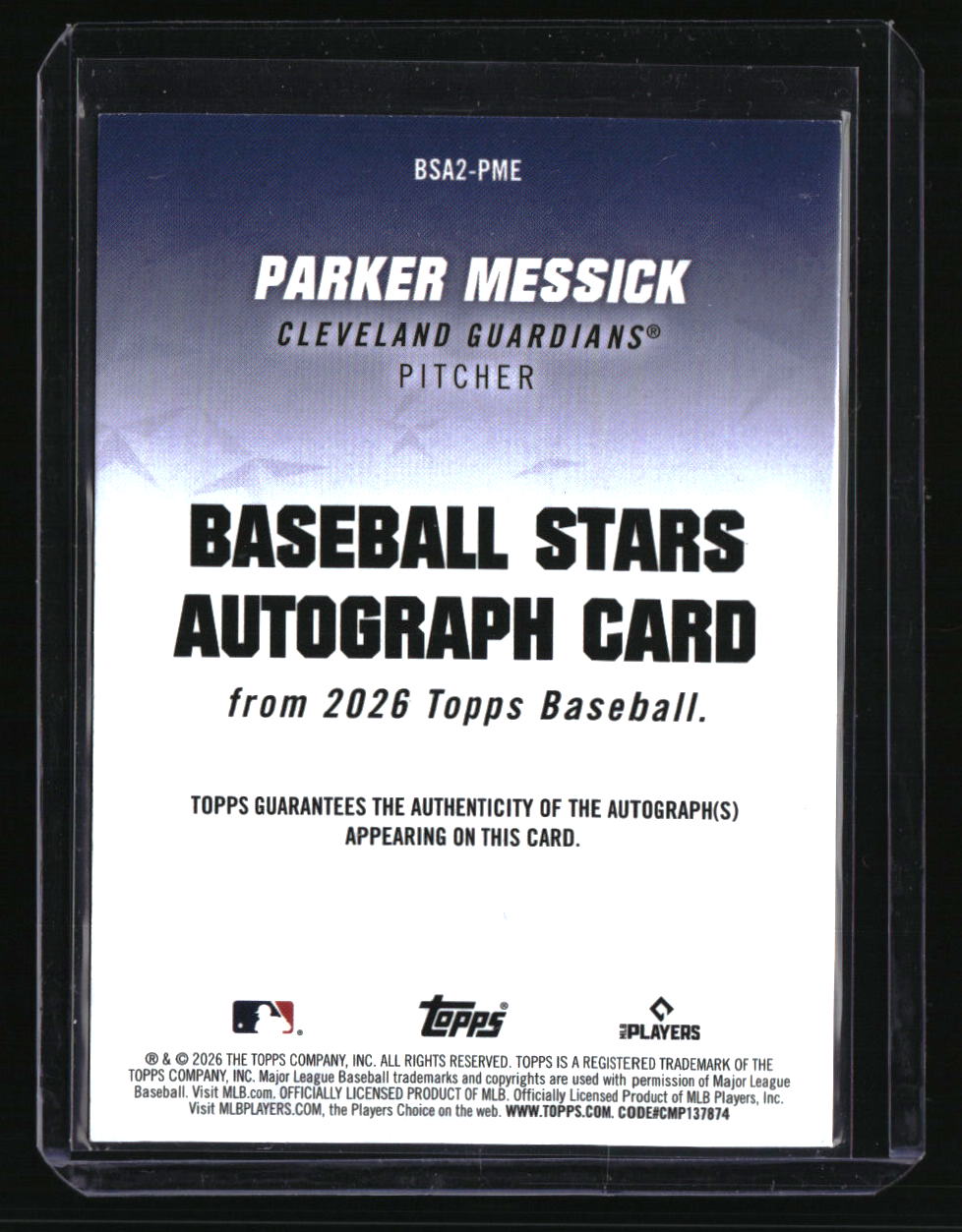 2026 Topps Parker Messick Baseball Stars Autographs (Series Two)