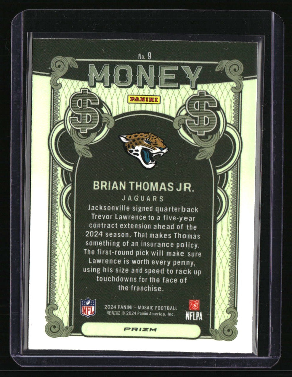 2024 Panini Mosaic Brian Thomas Jr. Money