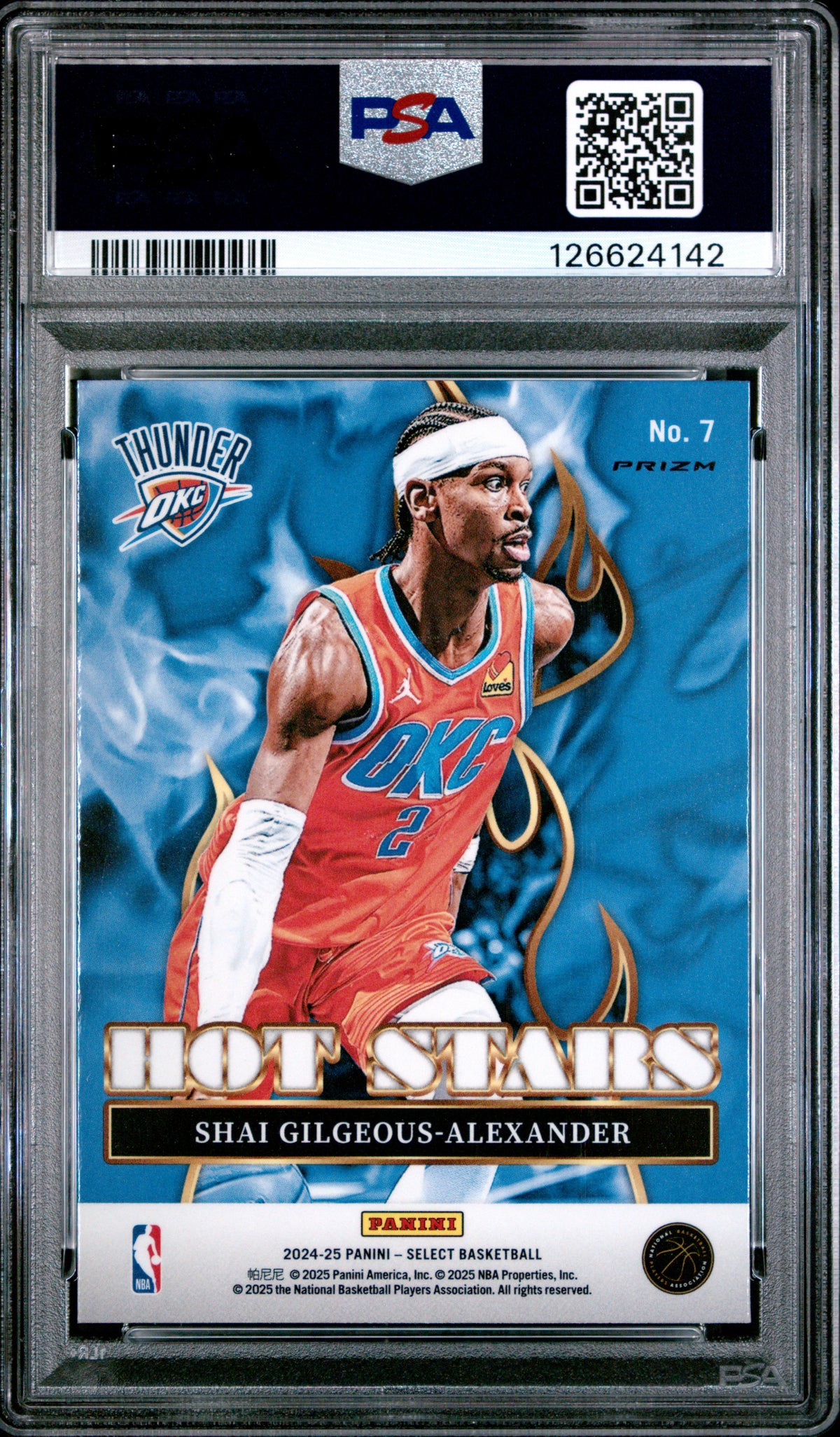 2024 Panini Select Hot Stars S. Gilgeous-Alexander Hot Stars-Silver Prizm PSA 10