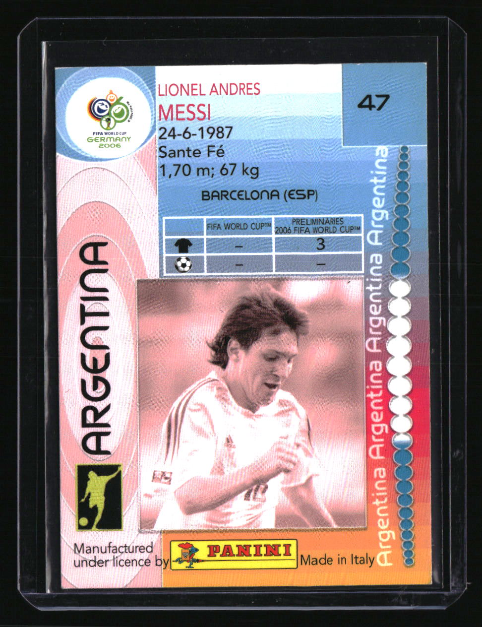 2006 Panini World Cup Lionel Messi