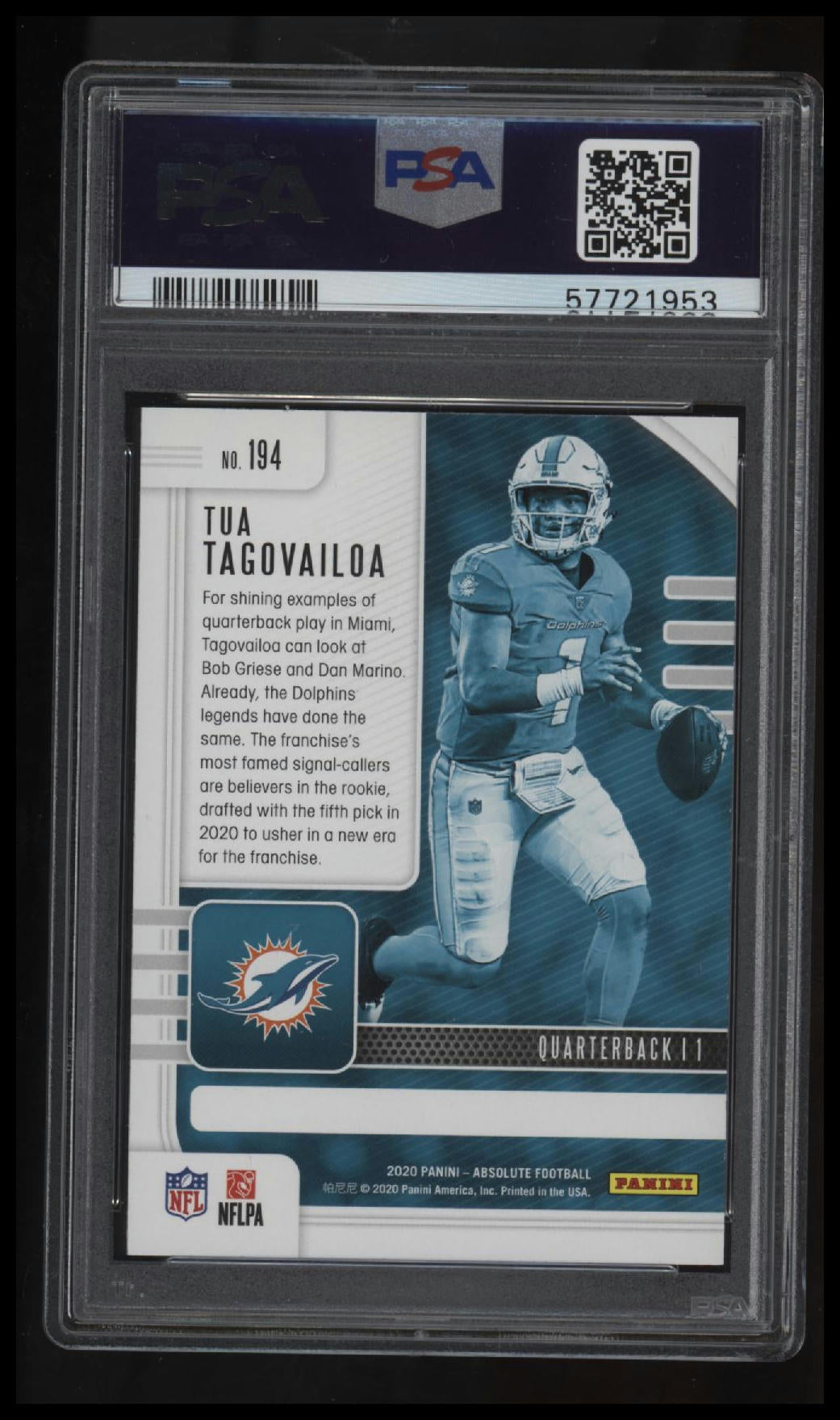 2020 Panini Absolute Tua Tagovailoa Red PSA 10