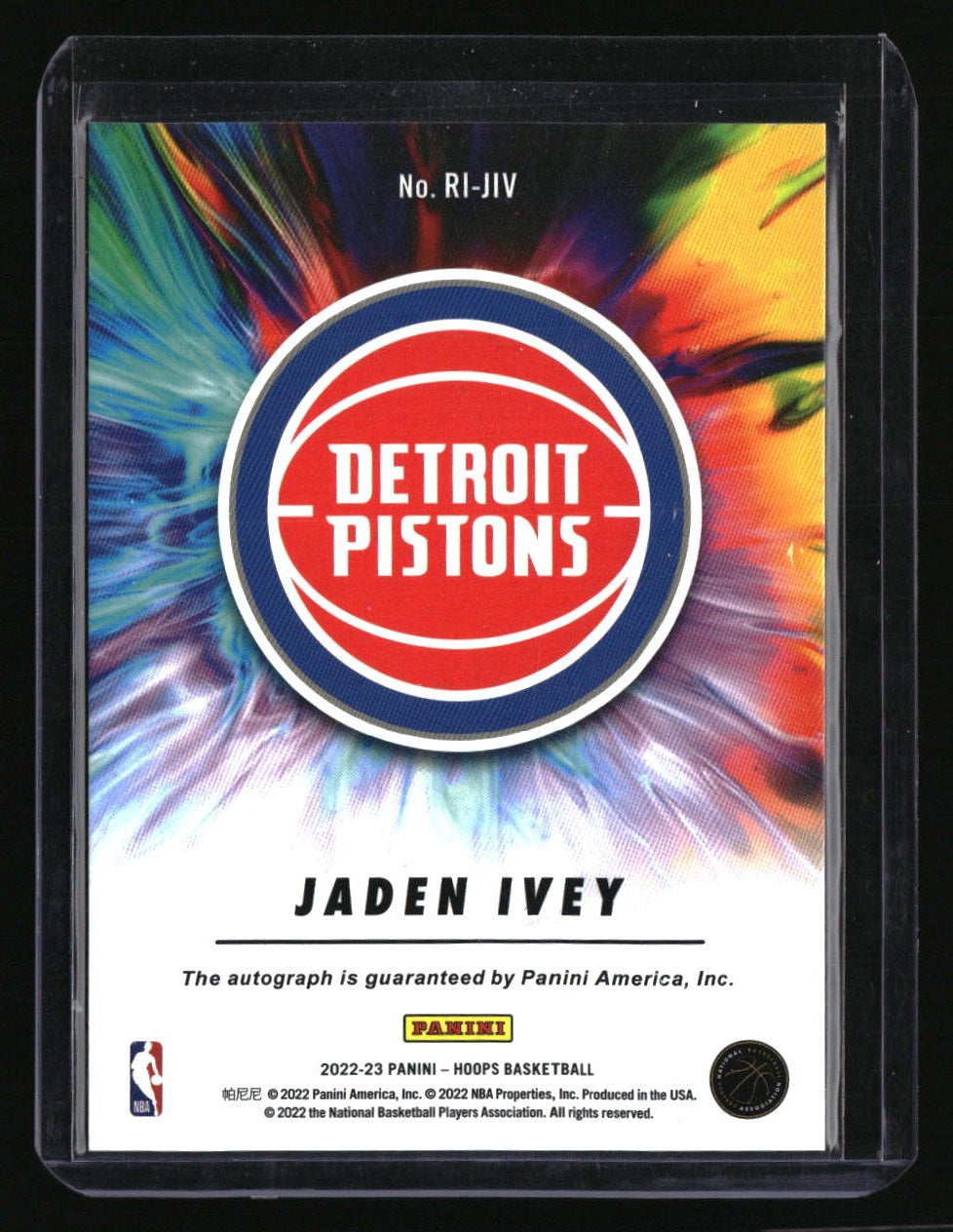 2022-23 Hoops Jaden Ivey Rookie Ink Red #/25