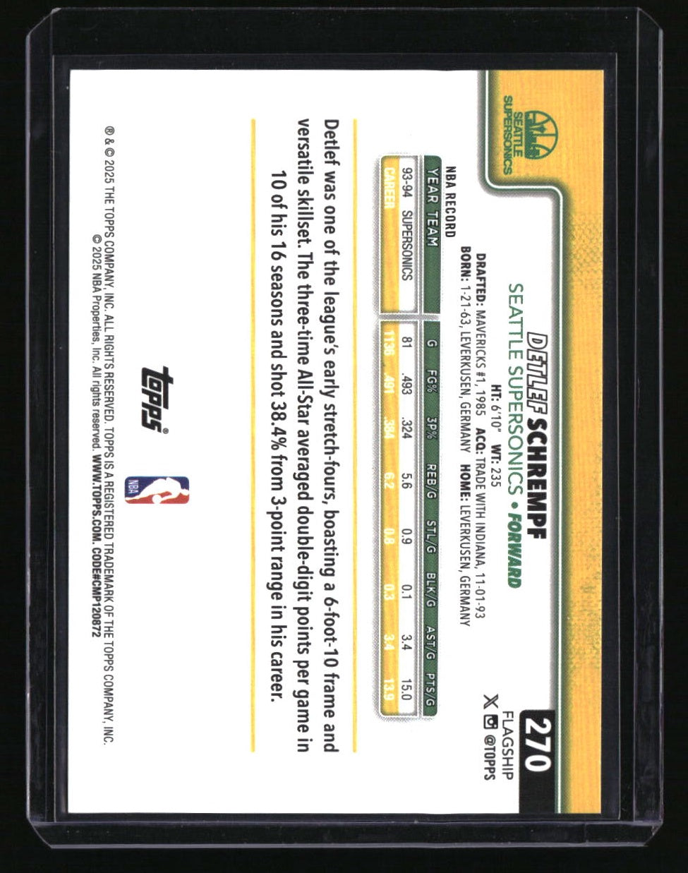 2025-26 Topps Detlef Schrempf Crackleboard Red #/5