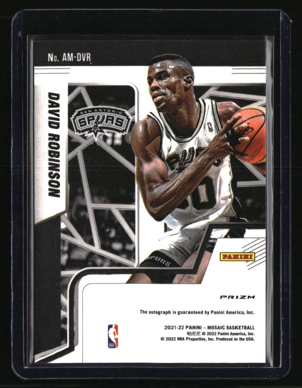 2021-22 Panini Mosaic David Robinson Autographs Mosaic