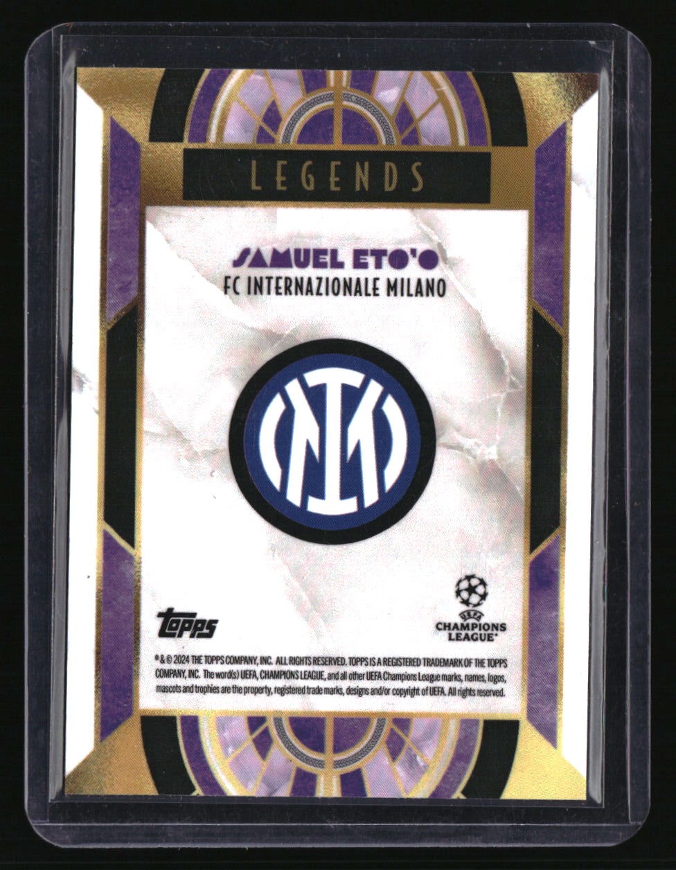 2024-25 Topps Deco UEFA Champions League Samuel Eto'o Legends Auto #/25