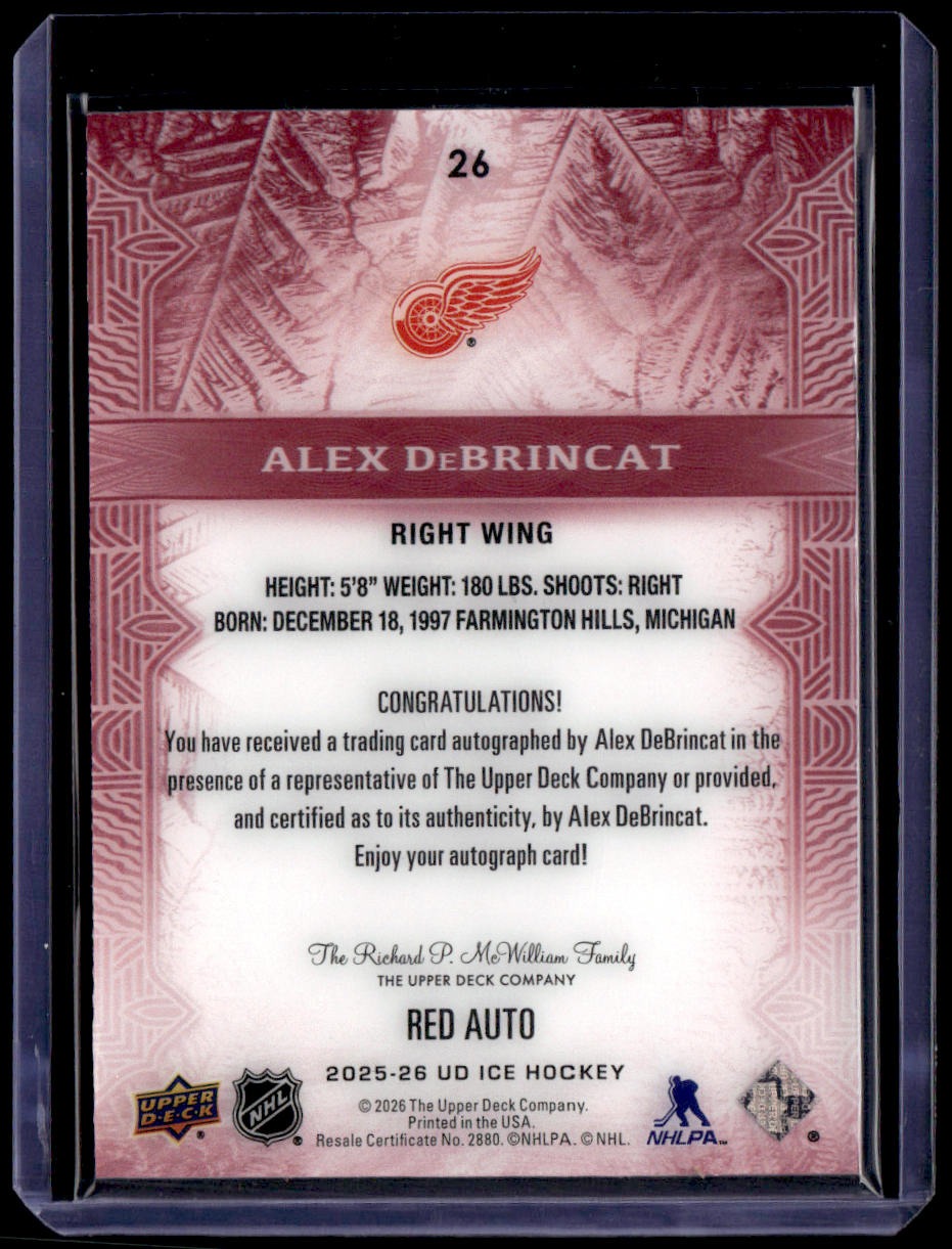 2025-26 Upper Deck Ice Alex DeBrincat Auto