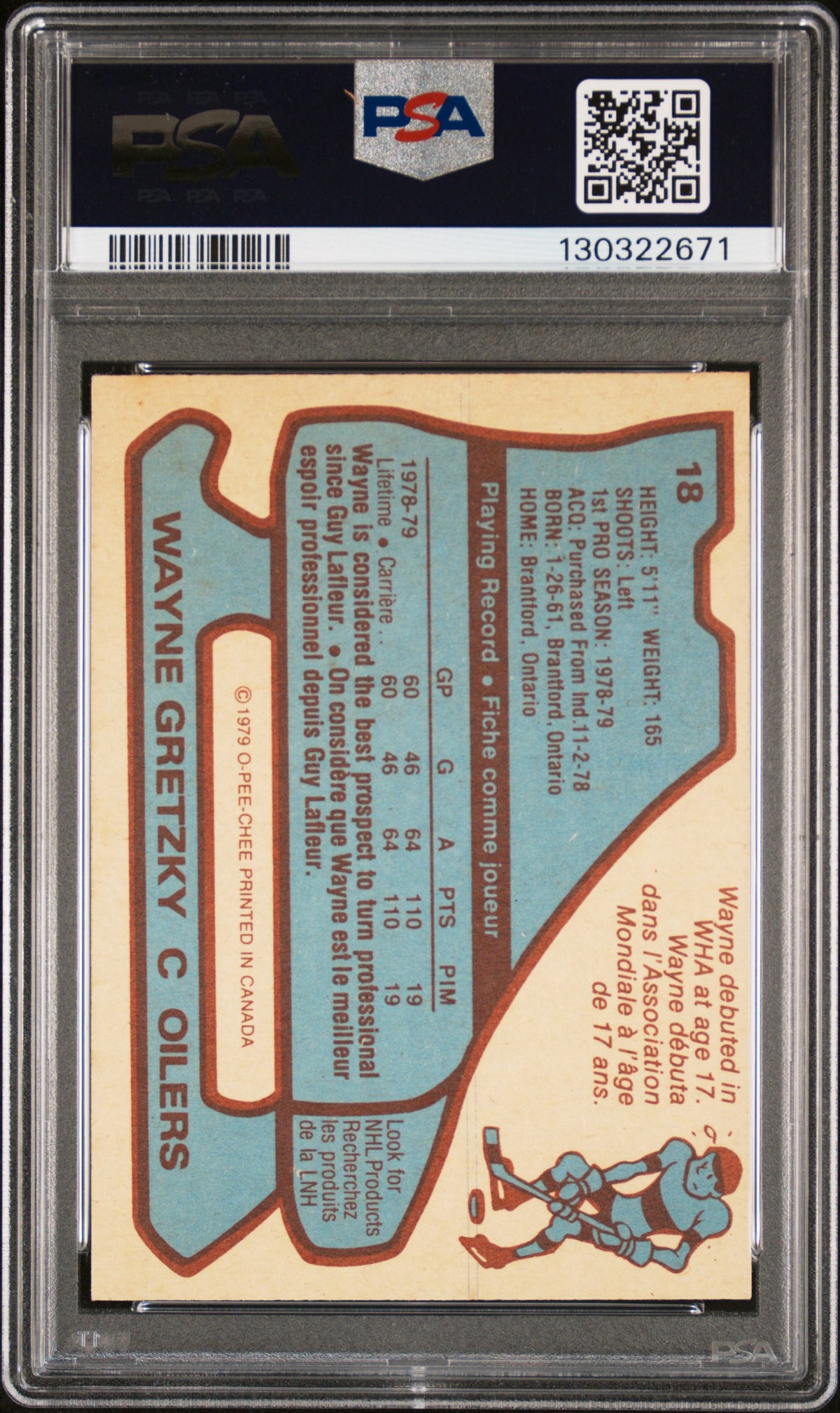 1979 O-Pee-Chee Wayne Gretzky PSA 5