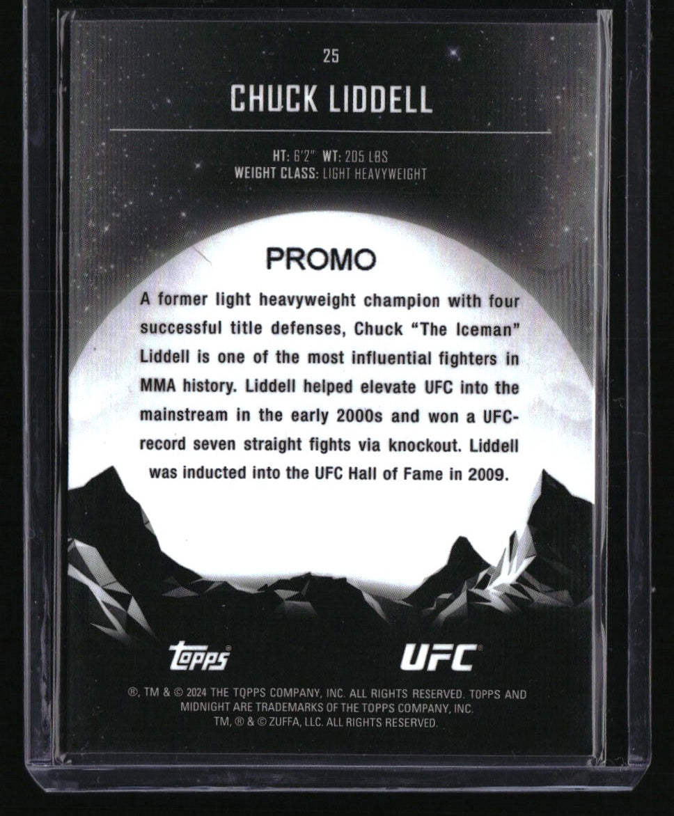 2024 Topps Midnight UFC #25 Chuck Liddell