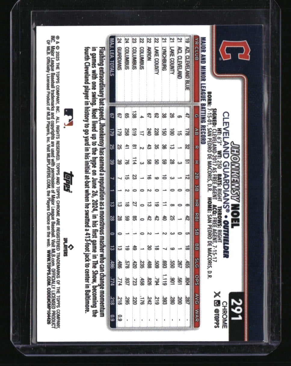 2025 Topps Chrome Jhonkensy Noel FrozenFractors #/5