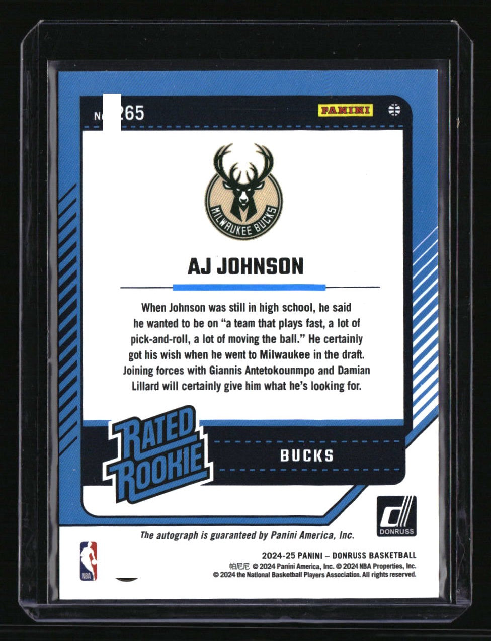 2024-25 Donruss AJ Johnson Choice Red Signature #/99