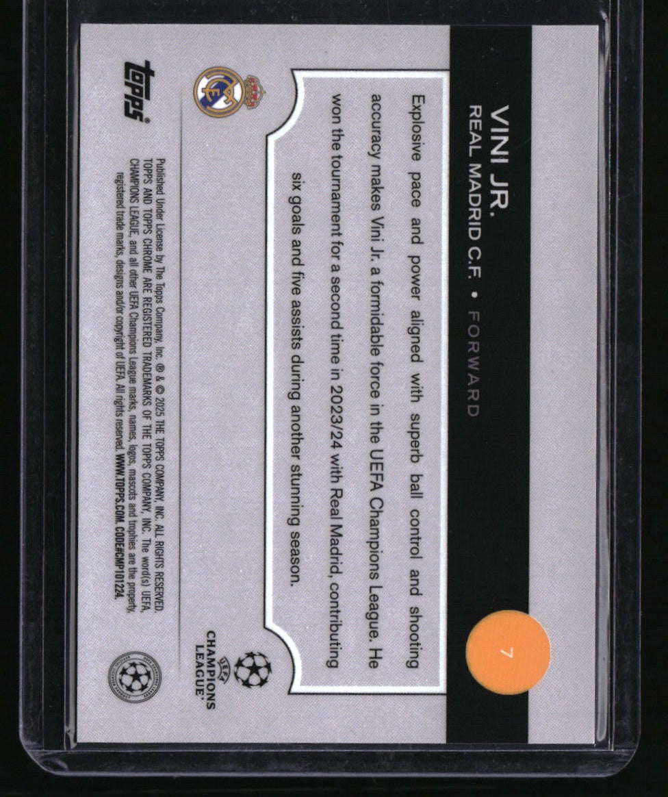 2024-25 Topps Chrome Sapphire Edition UEFA Club Competitions Vini Jr. Gold #/50