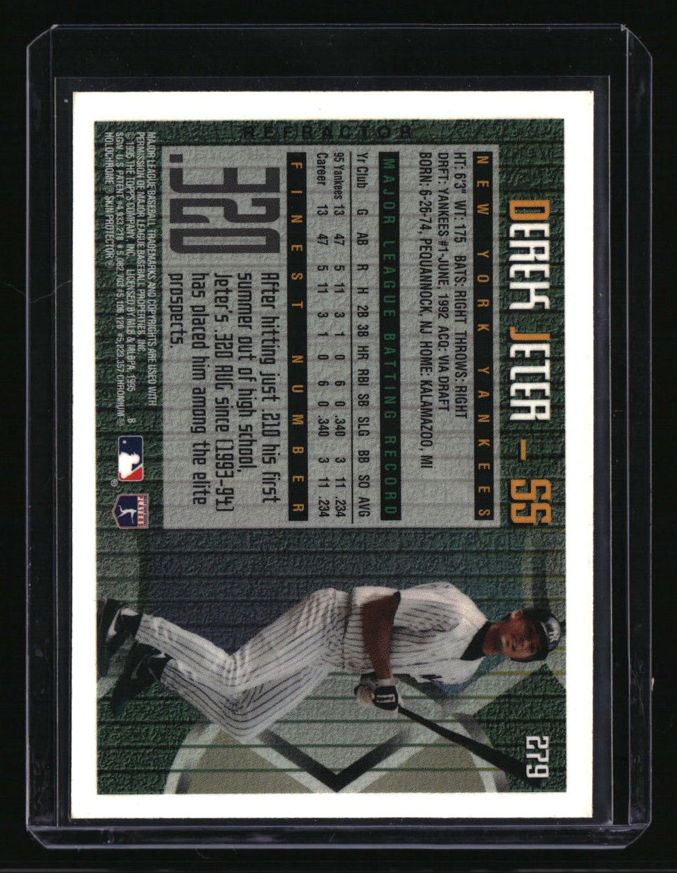 1995 Finest Derek Jeter Refractors With Coating