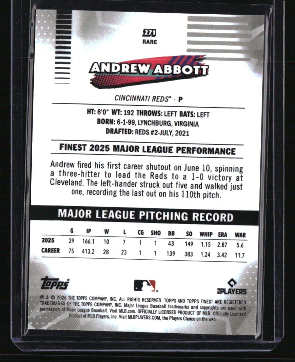 2026 Finest Andrew Abbott Red Geometric Refractors #/5