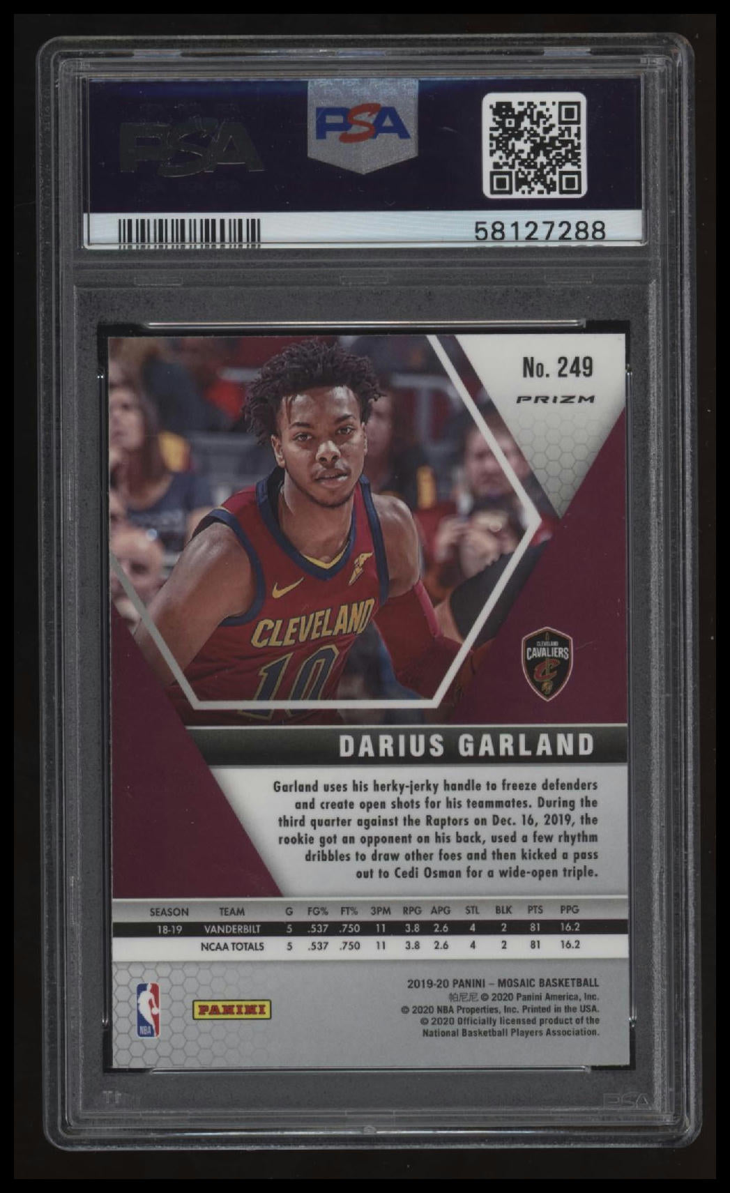 2019 Panini Mosaic Darius Garland Green Mosaic PSA 10